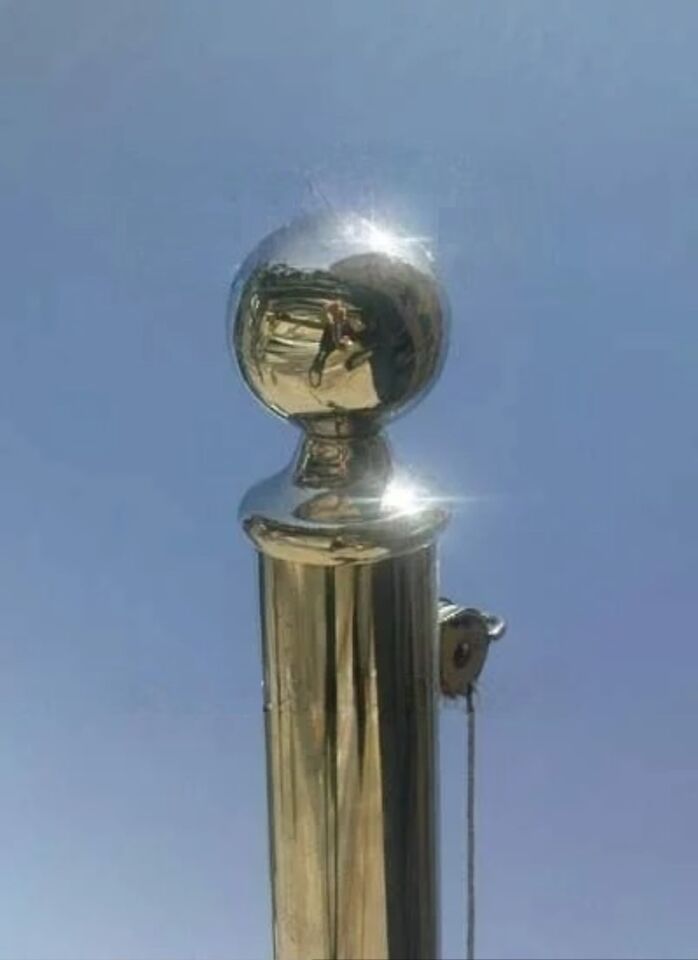 5 mt Paslanmaz Bayrak Direği - Sabit Makaralı